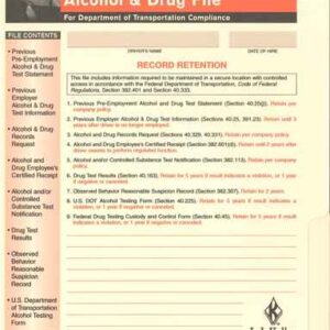 Drug & Alcohol File Packet