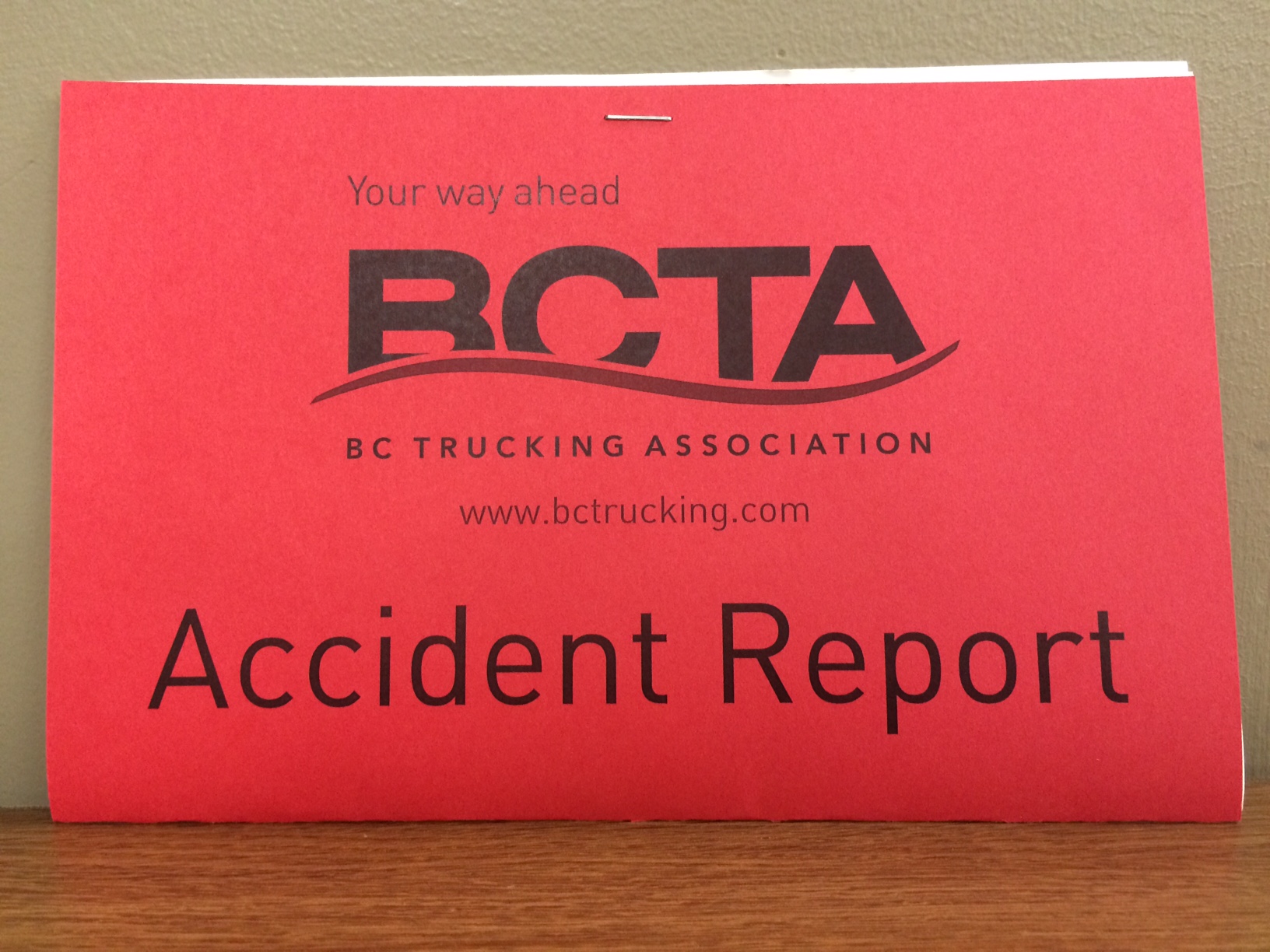 Accident Report Forms Booklet