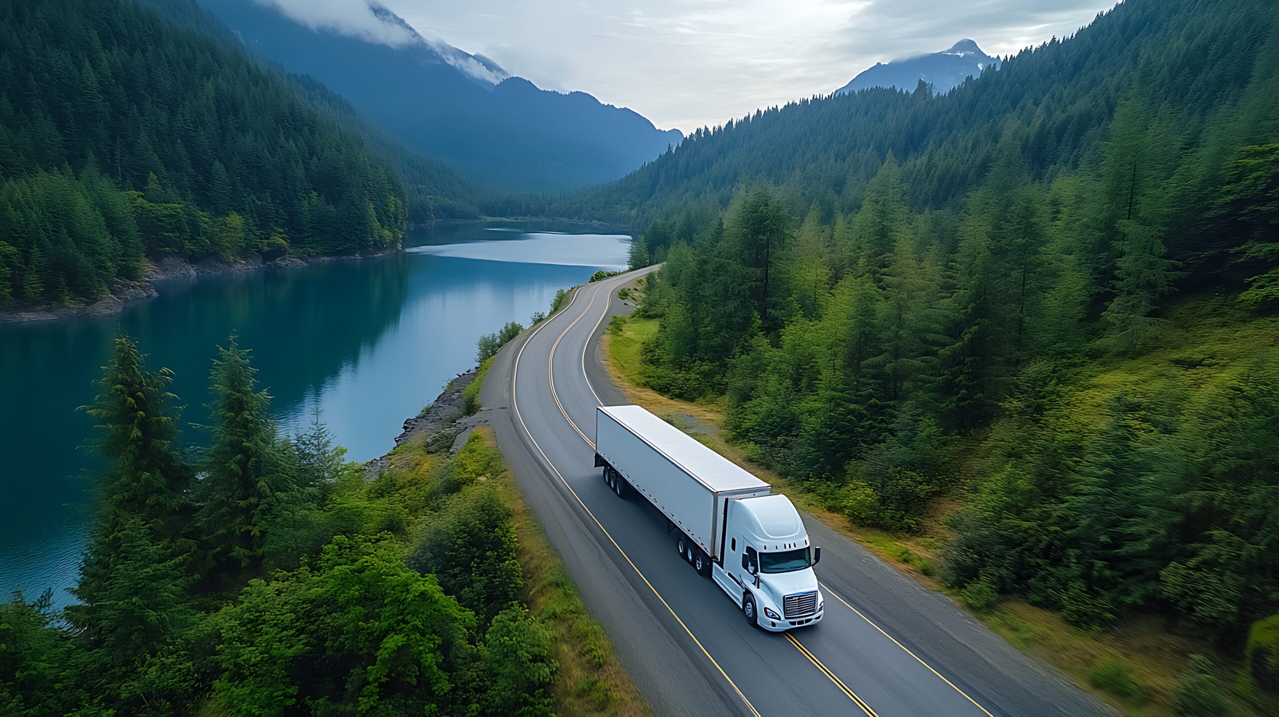 Port Authority Checking Port Passes on Commercial Truck Vehicle in British Columbia