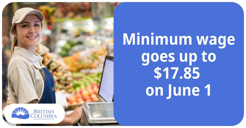 British Columbia minimum wage increase June 2025 British Columbia minimum wage increase June 2025