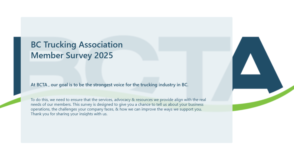 BCTA 2025 Member Survey